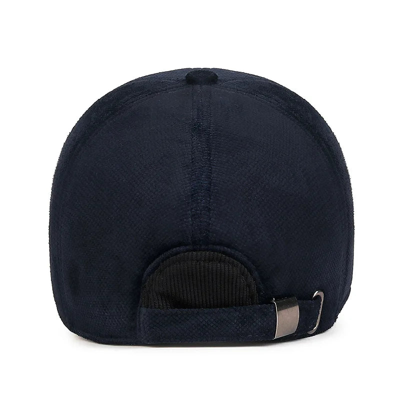 Autumn And Winter Cotton Hat With Fleece Warm Ear Protection Baseball Cap