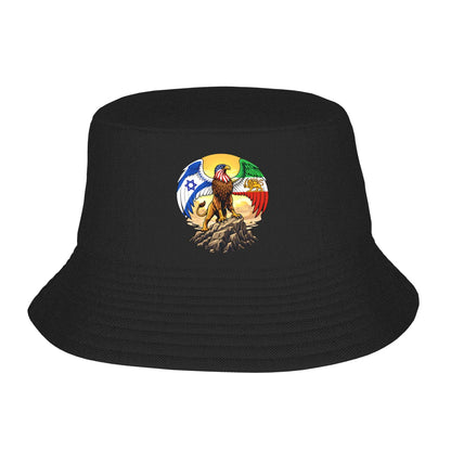 Iran Flag With A Golden Lion Bucket Hat