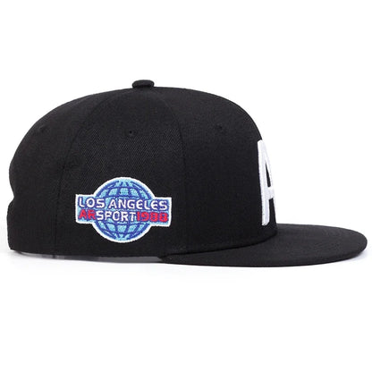 Unisex A Letter Side Earth Embroidery Hip Hop Hats