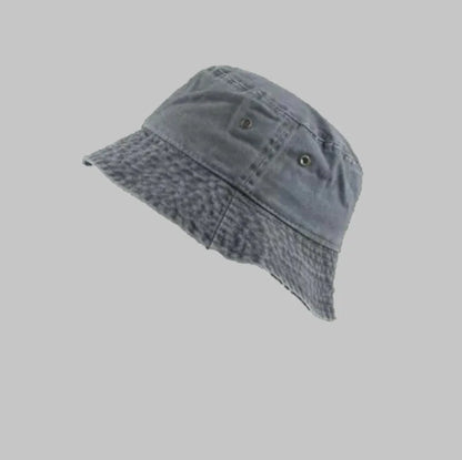 Fashion Women Men Washed Denim Solid Vintag Bucket Hats
