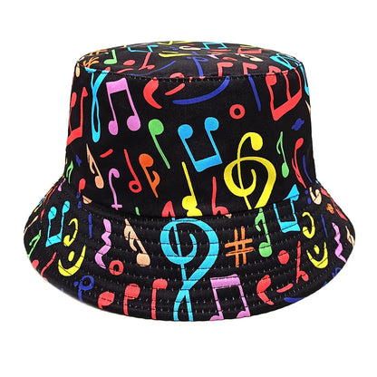 Double-sided Yellow Duck Print Pattern Panama Summer Sunscreen Fisherman Cap Bucket Hat