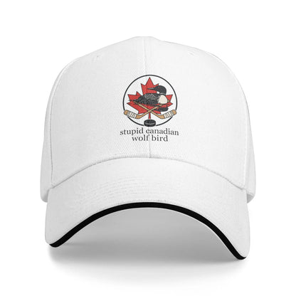 Stupid Canadian Wolf Bird Says Ice Out Baseball Cap