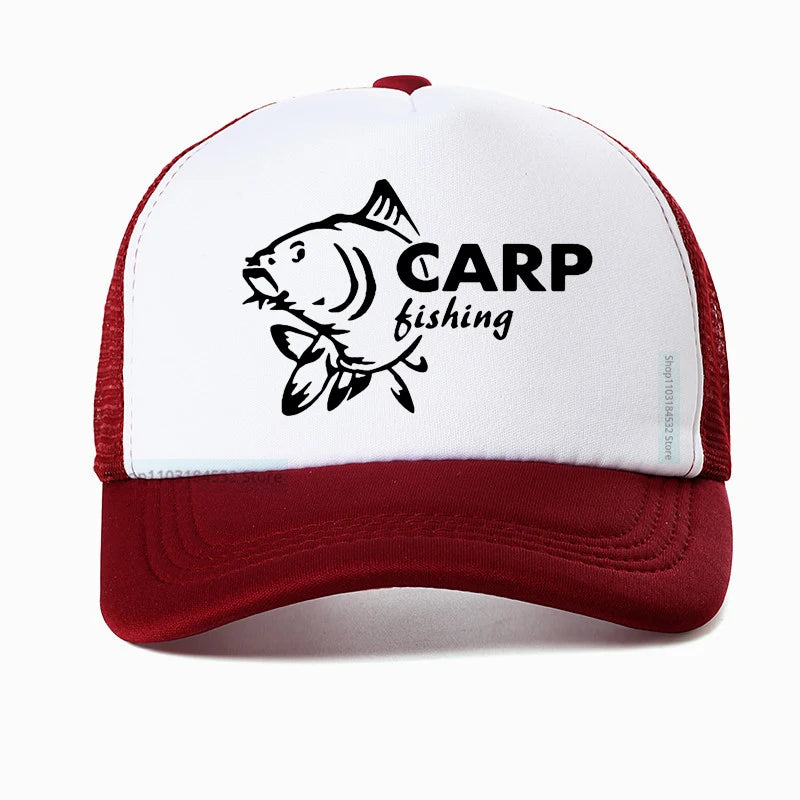 Funny Carp Fishing Baseball Cap
