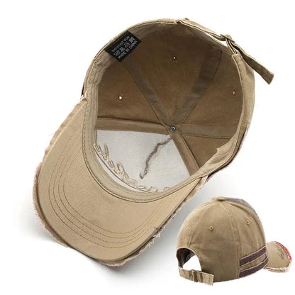 Practical Men Baseball Cap Women Retro Canvas Denim Letters Patchwork Vintage