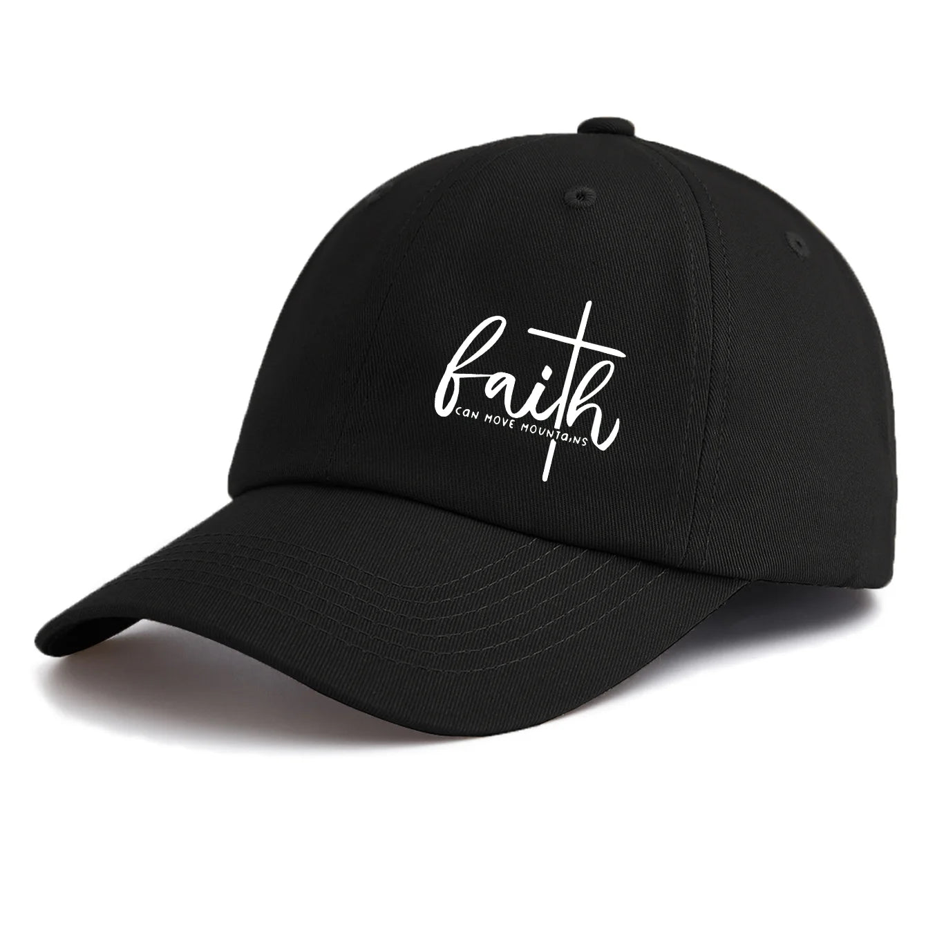 Faith Print Baseball Cap For Adults