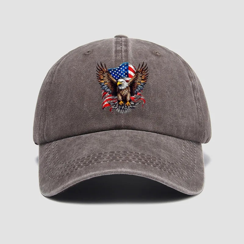 Eagle Flag Printed Baseball Cap For Men And Women