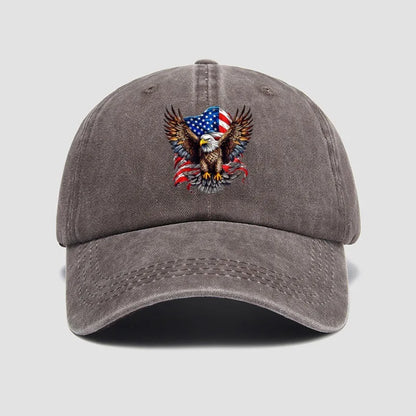 Eagle Flag Printed Baseball Cap For Men And Women