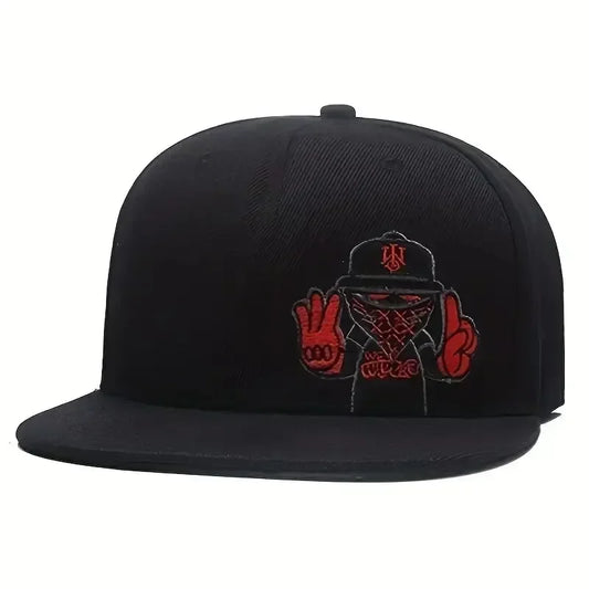 Unisex Embroidered Ninja Letter Hip-hop Snapback Cap