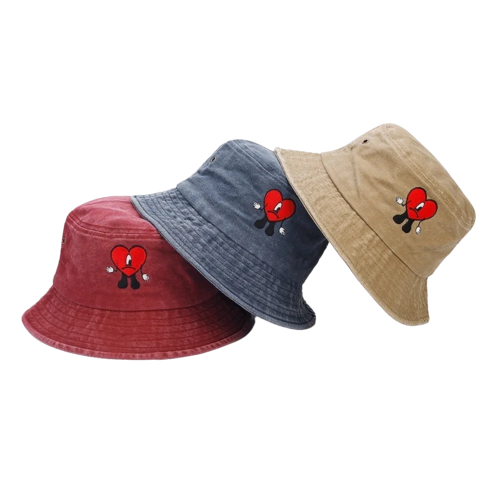 Trendy Bad Bunny Fisherman's Hat Wide Brim Sun Protection Men Sun Hat Bucket Hat