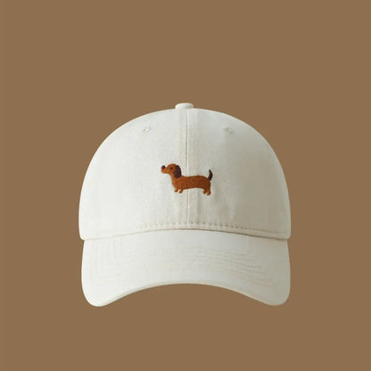 Retro Embroidered Embroidery Baseball Cap Animals Peaked Cap Canvas Baseball Hat