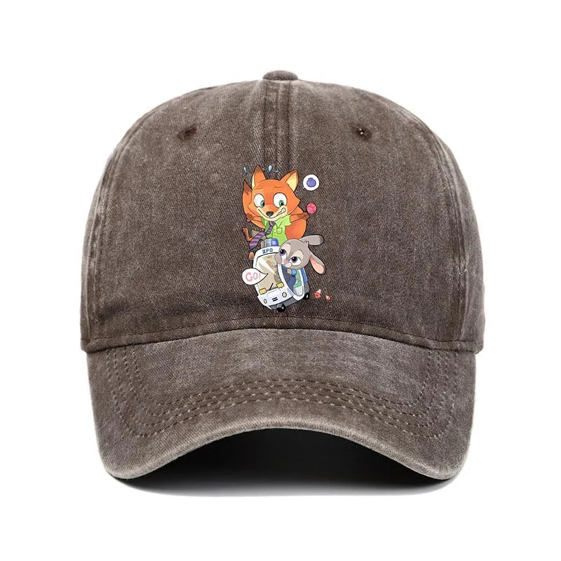 Cartoon Zootopia Printed Baseball Cap
