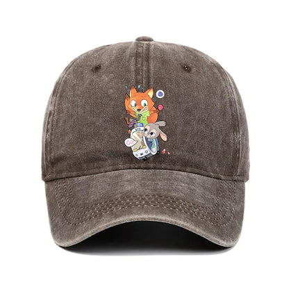 Cartoon Zootopia Printed Baseball Cap