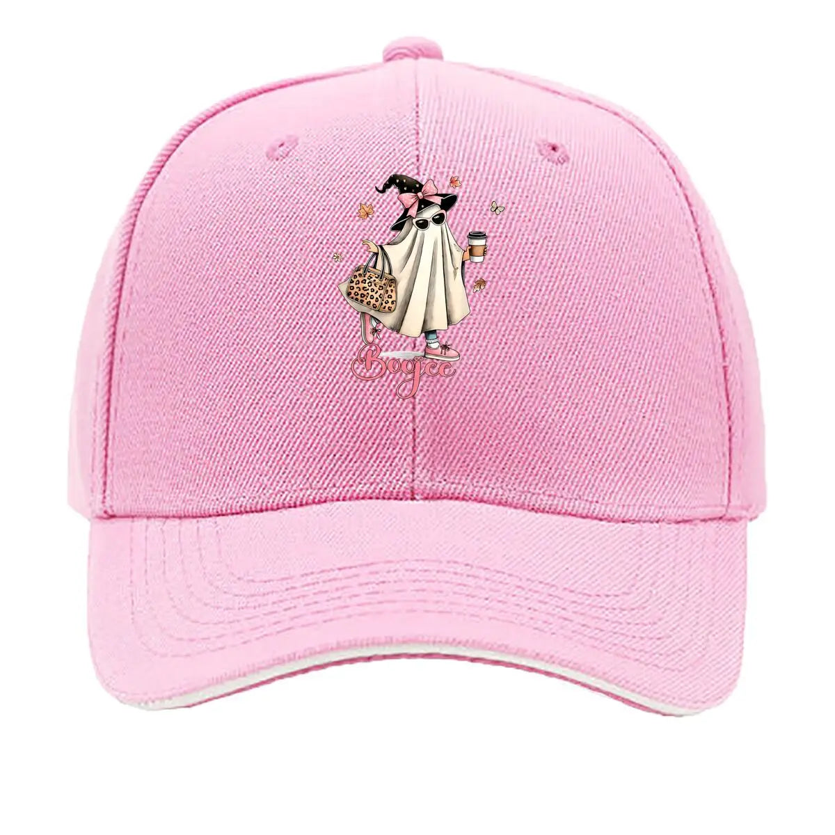 Boojee Halloween Ghost Leopard Bag Coffee Sandwich Baseball Cap