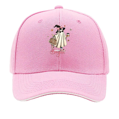 Boojee Halloween Ghost Leopard Bag Coffee Sandwich Baseball Cap