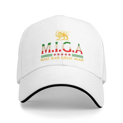 Make Iran Great Again Emblem Of Iran MIGA Casual Baseball Cap