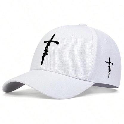 Unisex Letter Cross Embroidery Baseball Caps Spring And Autumn