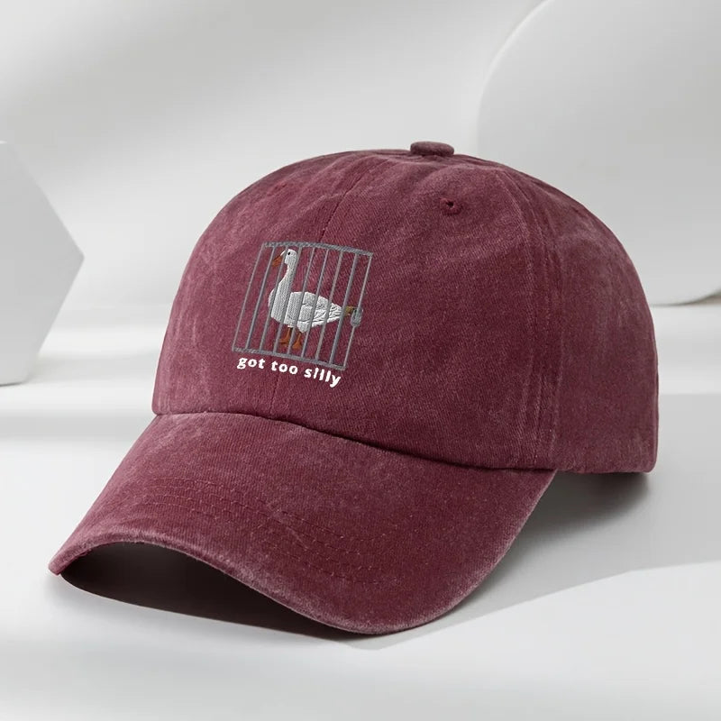 Interesting Goose Iron Cage Print Baseball Cap