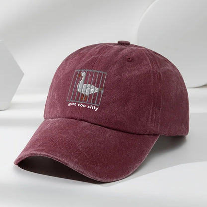 Interesting Goose Iron Cage Print Baseball Cap