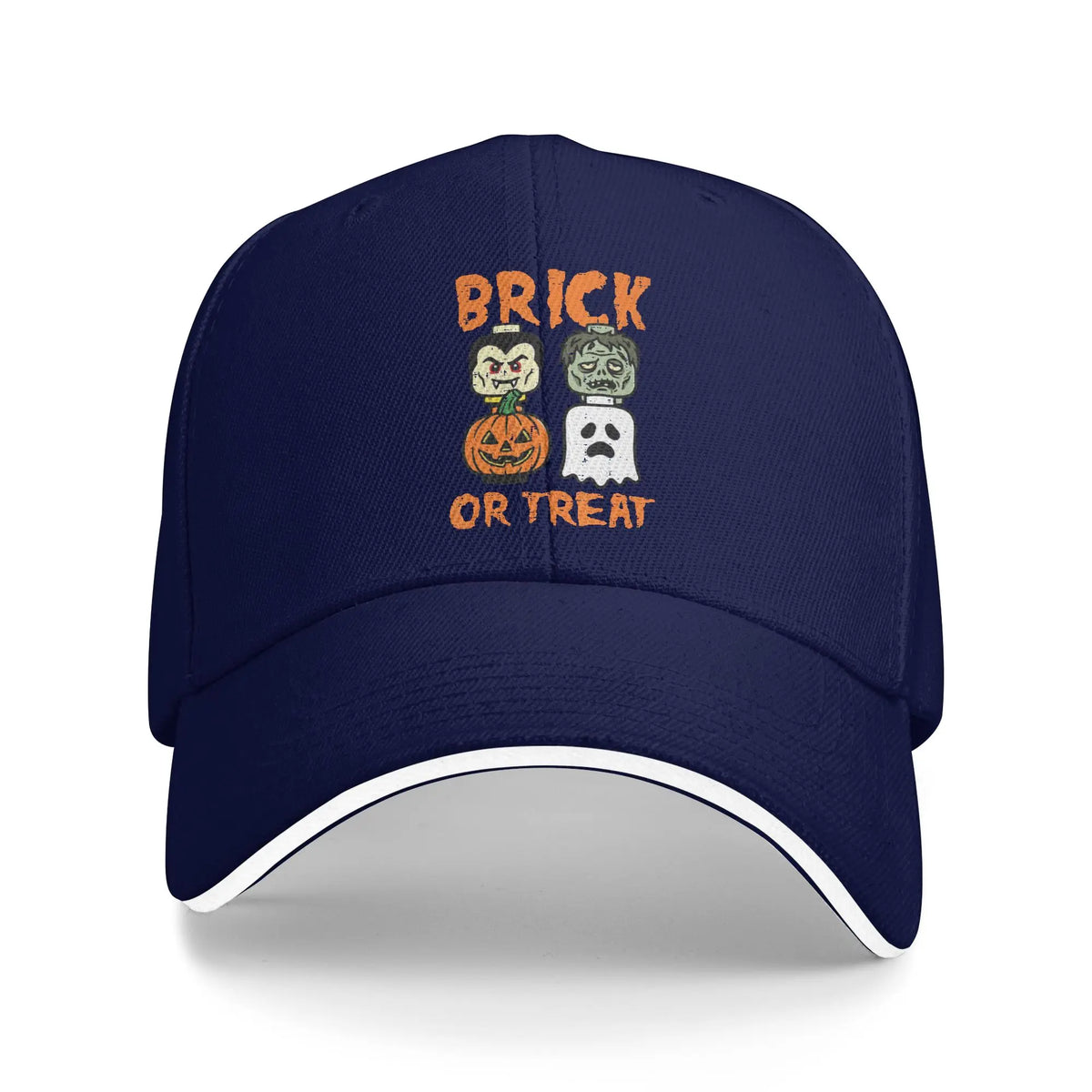 Baseball Cap Halloween Brick Or Treat Building Blocks