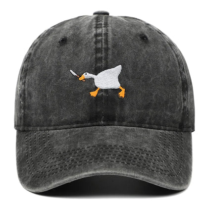 Fashion Embroidery Goose White Goose Baseball Cap Men Women