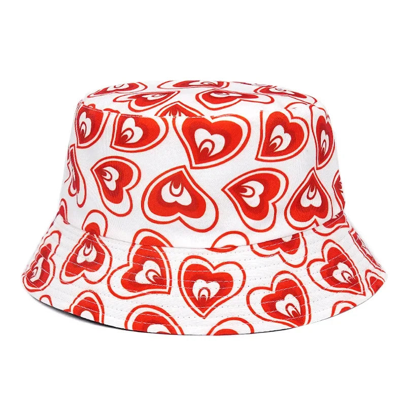 Panama Bucket Hats Animal Letter Print Fisherman Hat For Women Men