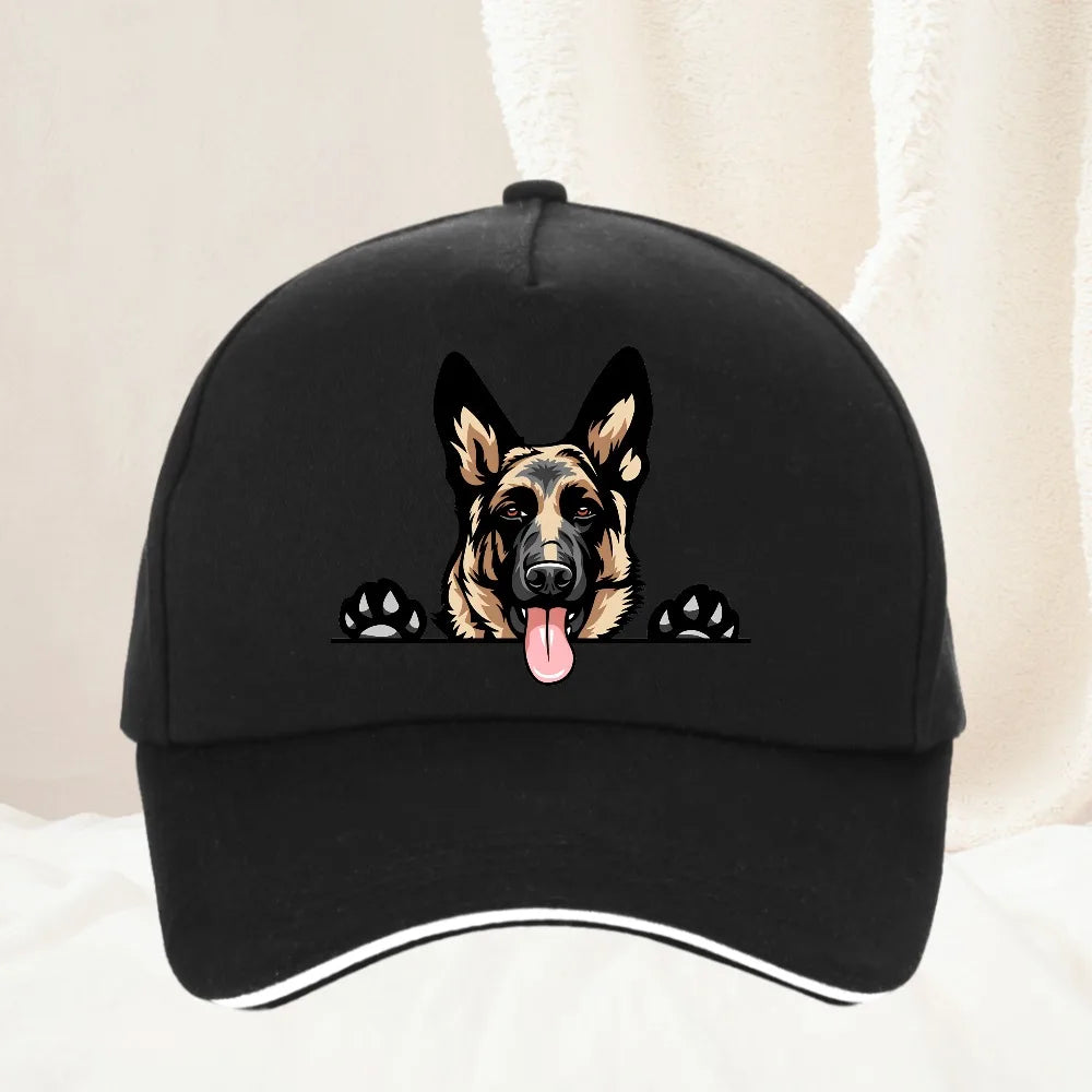 Smiling German Shepherd cartoon Baseball Cap