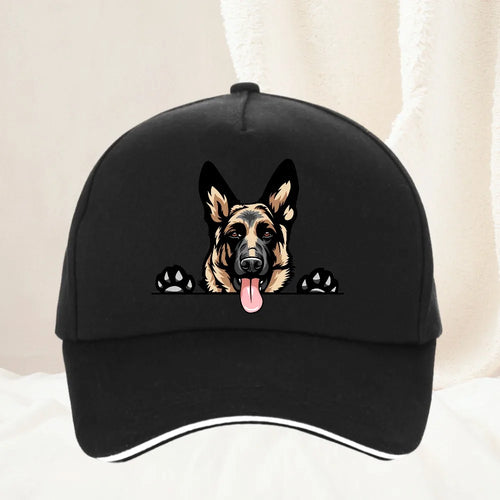 Smiling German Shepherd cartoon Baseball Cap