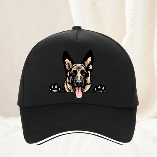 Smiling German Shepherd cartoon Baseball Cap