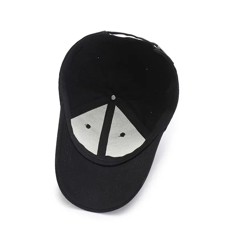 Unisex Solid Black Baseball Cap