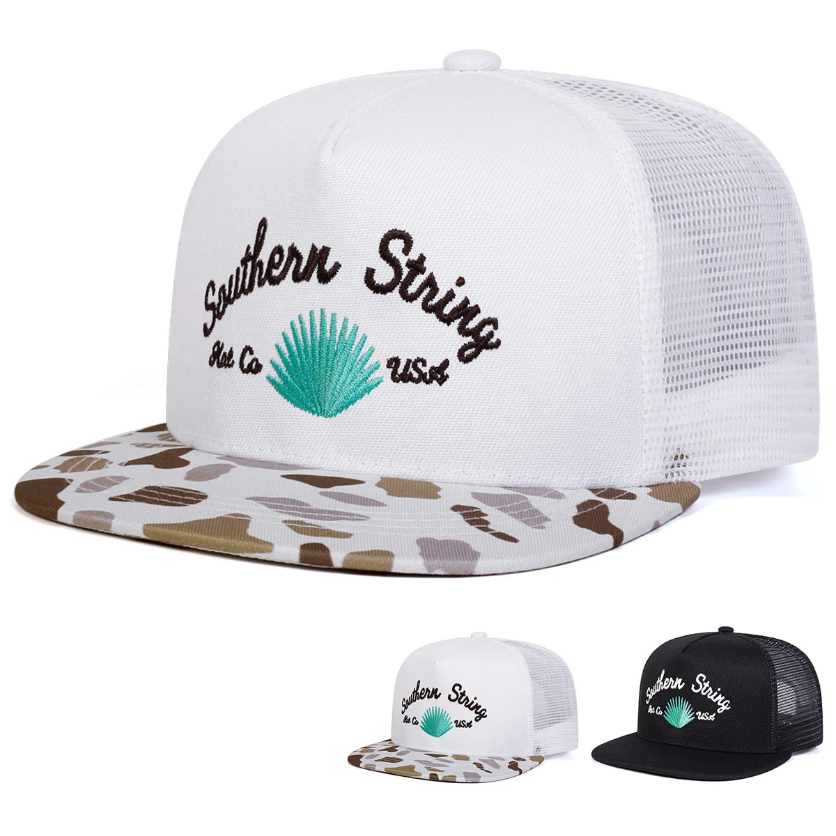 Unisex SOUTHERN STRING Embroidery Hip-hop Net Hats Snapback Caps Baseball Caps Sunscreen Hat Cap