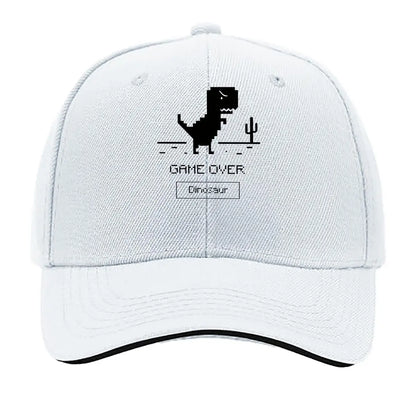 Game Over Dinosaur Pixel Art Desert Hip Hop Hat Baseball Cap