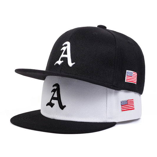 Children Gothic Letter A Embroidery Baseball Caps Hip hop Hats