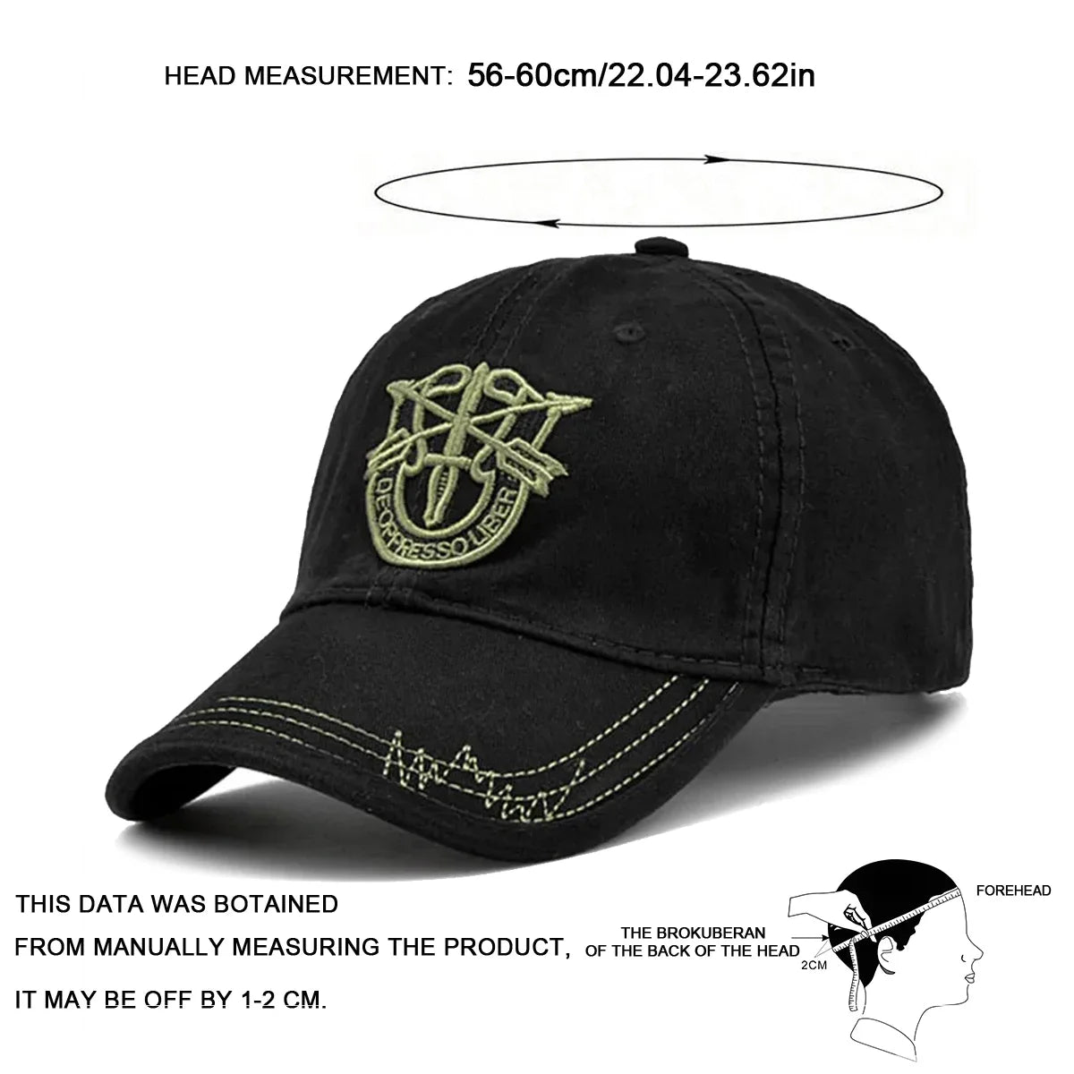 Unisex Shield Embroidery Baseball Caps