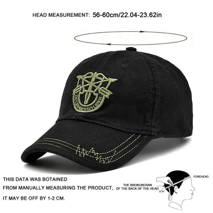 Unisex Shield Embroidery Baseball Caps