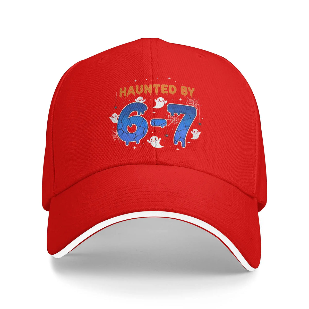 Haunted By 67 Meme Halloween Funny Spooky Haunted Baseball Cap