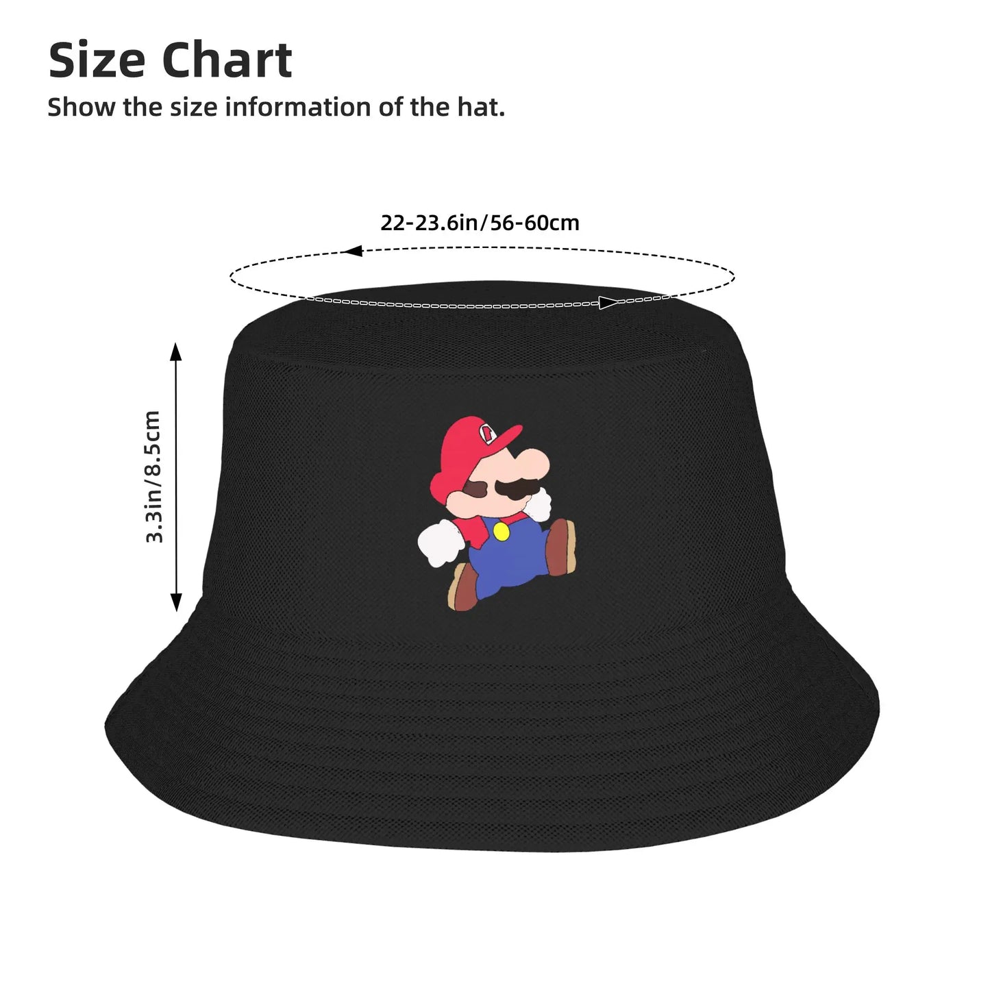Vocation Getaway Headwear Marios Game Bucket Hat Style Unisex Sun Hat