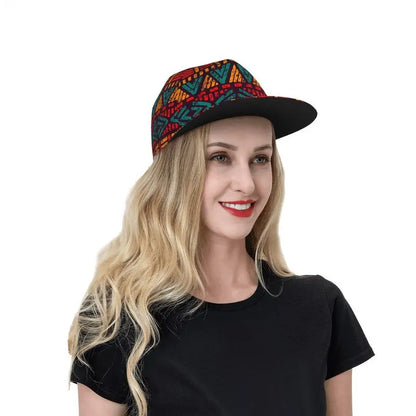 African Bogolan Baseball Cap Adjustable Snapback Cap