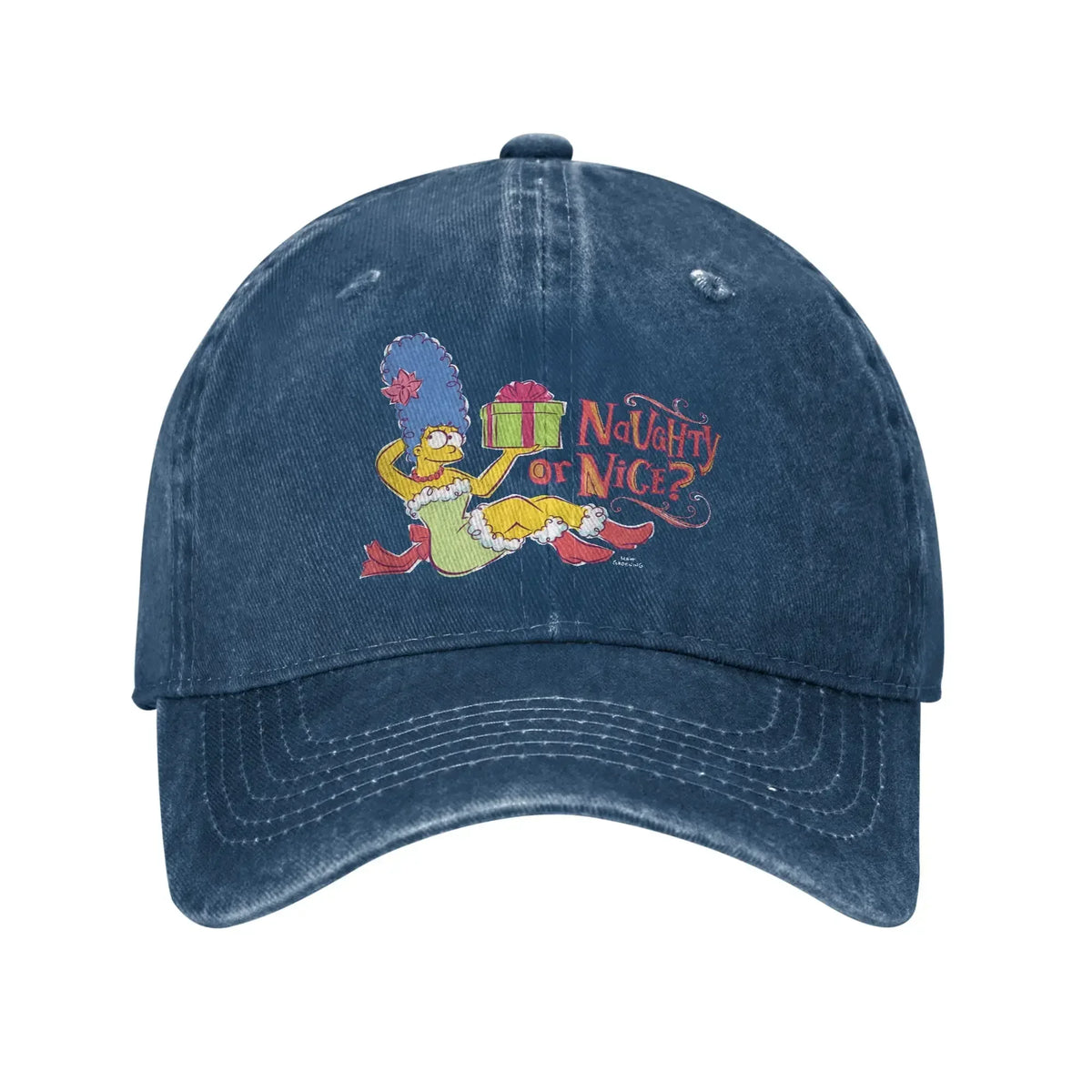 The S-simpson Christmas Marge Naughty Or Nice Sun Baseball Cap