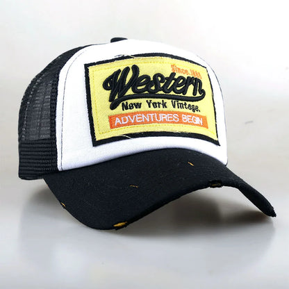 Patch Letter-Numbered 1885 Logo Holey Mesh Baseball Cap