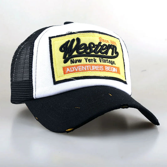 Patch Letter-Numbered 1885 Logo Holey Mesh Baseball Cap