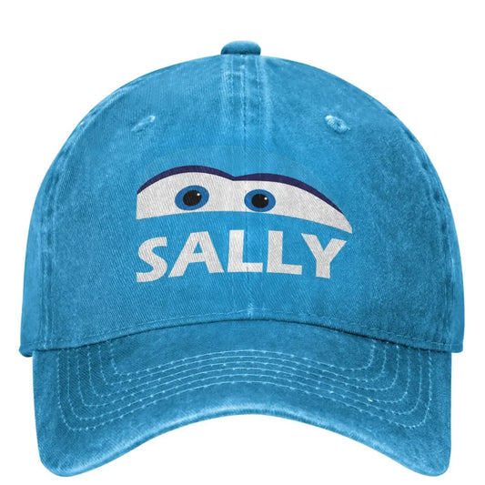 Sally Carrera Lightning McQueen Blue Car Denim Baseball Cap