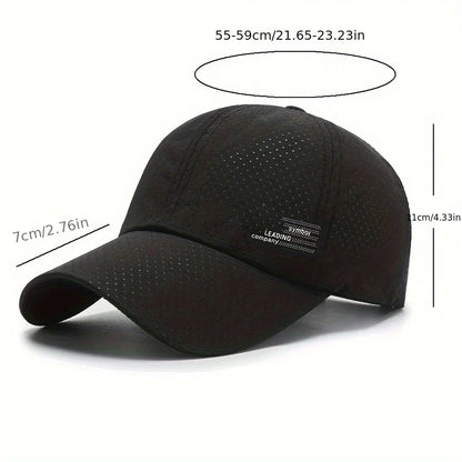 Quick Dry Mesh Baseball Cap For Men