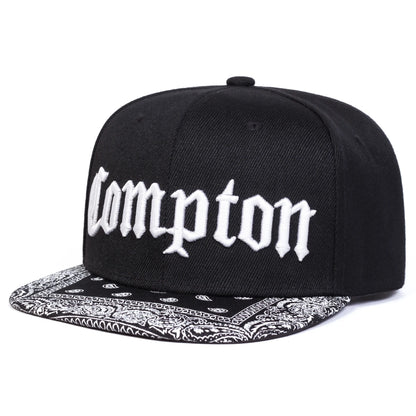 Unisex COMPTON Letter Embroidery Baseball Hats Snapback Caps