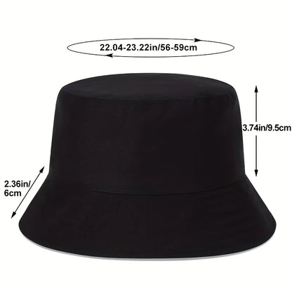 Unisex N86 Label Personality Pu Leather Bucket Hats Fishermen Caps
