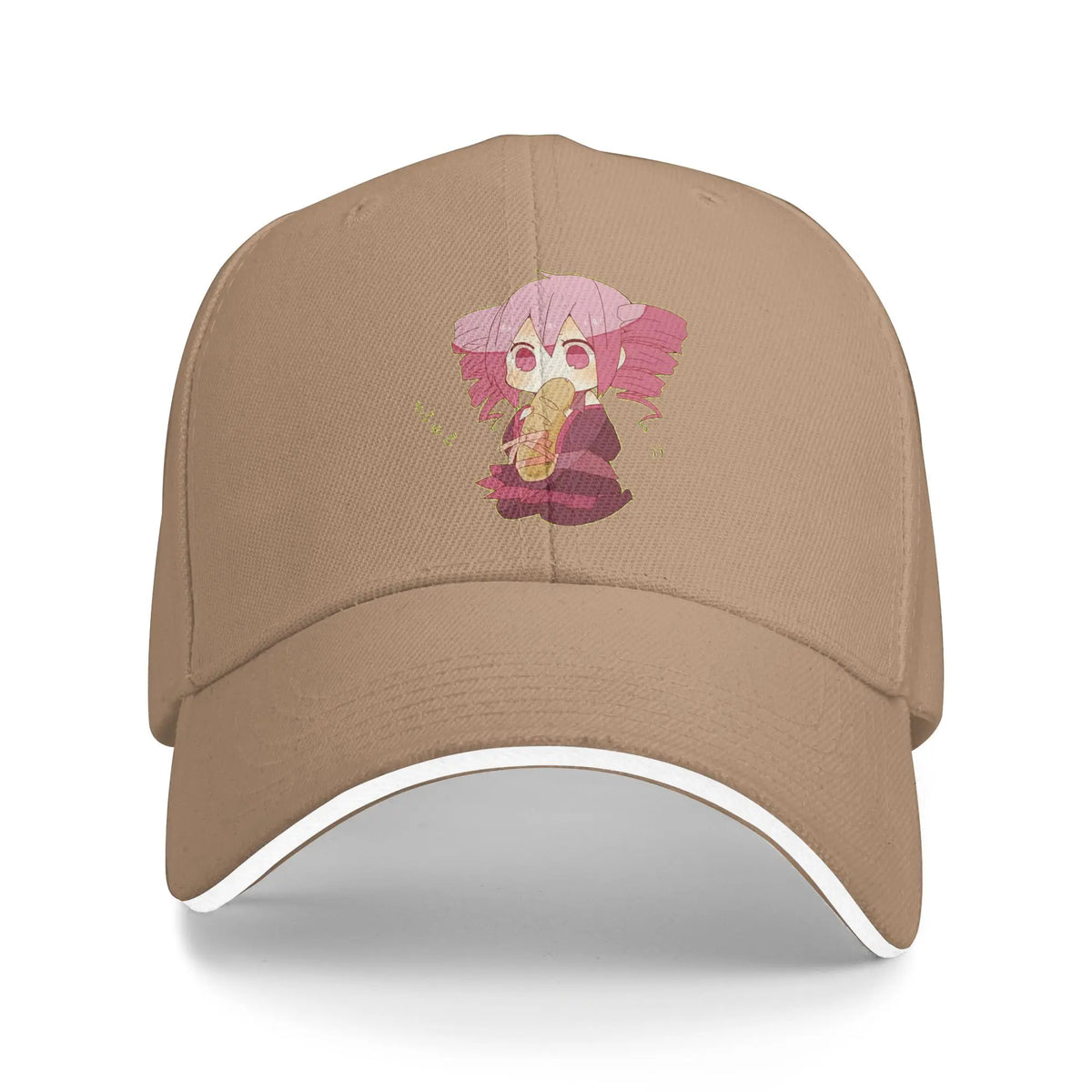 Chibi Kasane Teto Eating Bread Baseball Cap