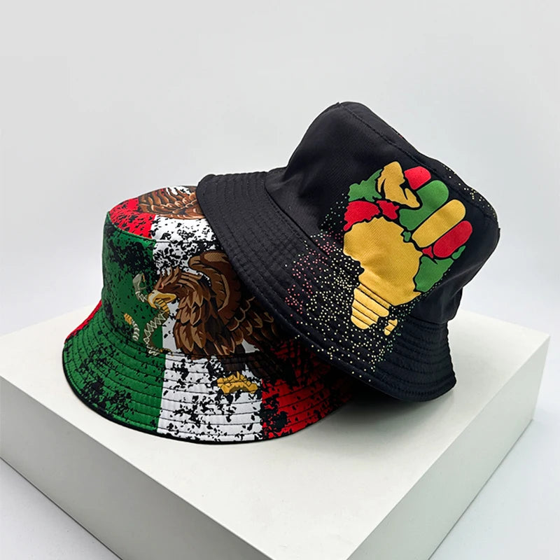Personal Print Lion Graffiti Bucket Hats