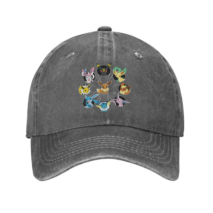 Pokemon Eevee Evolution Circle Casual Baseball Cap