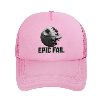 Epic Fail Space Station Humor Mesh Baseball Cap