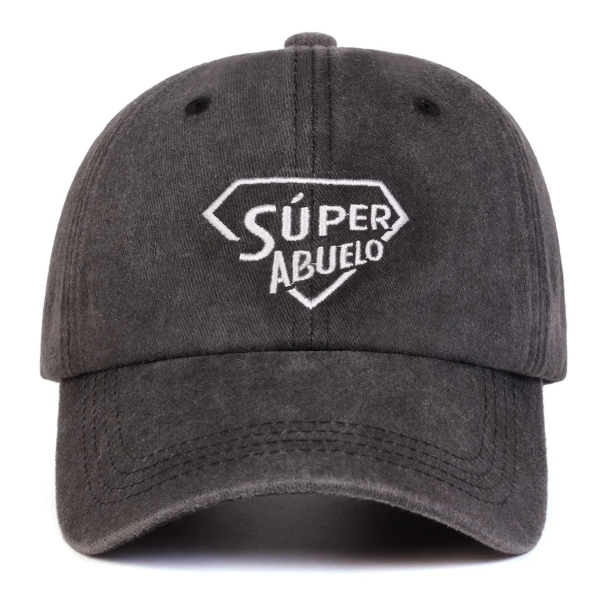 Unisex SUPER ABUELO Letter Embroidery Wash Baseball Caps