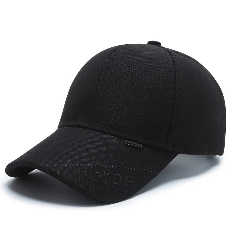 New Black Baseball Caps For Men Women Sunhat Solid Letter Sunscreen Cap